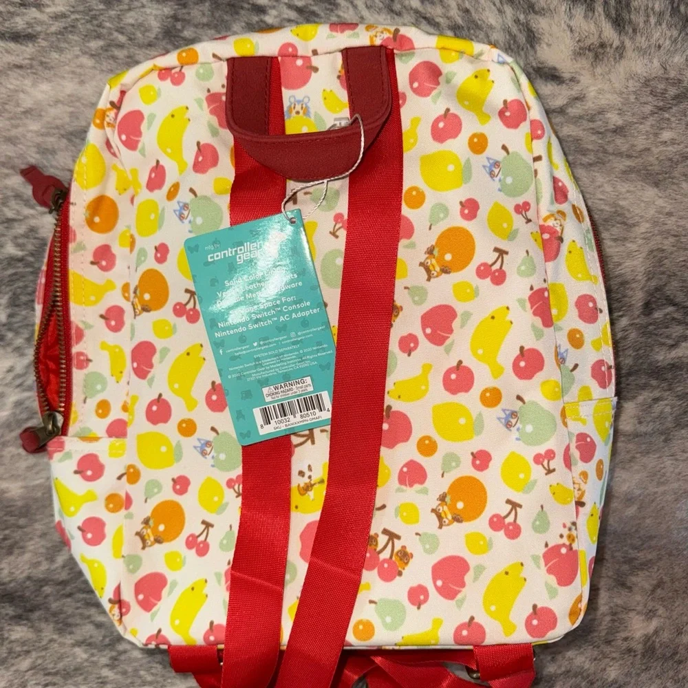Kids Animal Crossing Cute Fruit Print Backpack - Pink/Yellow/Green